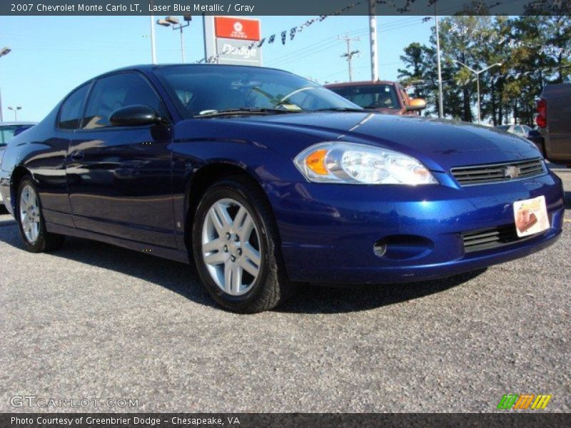Laser Blue Metallic / Gray 2007 Chevrolet Monte Carlo LT
