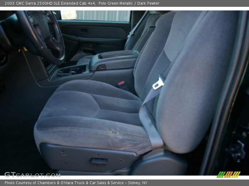 Polo Green Metallic / Dark Pewter 2003 GMC Sierra 2500HD SLE Extended Cab 4x4