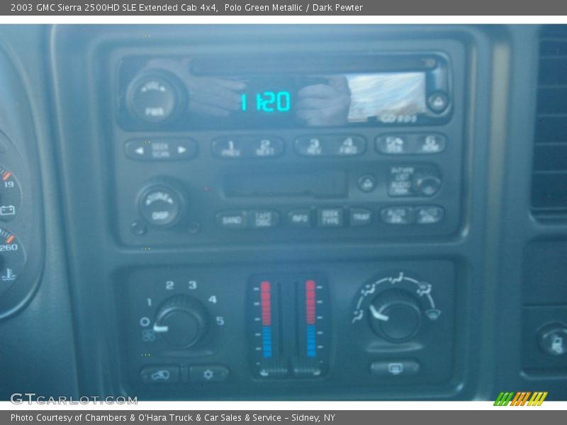 Polo Green Metallic / Dark Pewter 2003 GMC Sierra 2500HD SLE Extended Cab 4x4