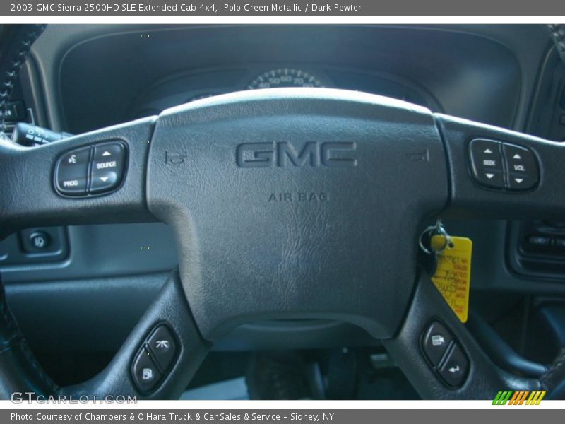 Polo Green Metallic / Dark Pewter 2003 GMC Sierra 2500HD SLE Extended Cab 4x4