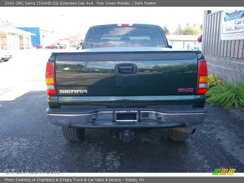 Polo Green Metallic / Dark Pewter 2003 GMC Sierra 2500HD SLE Extended Cab 4x4