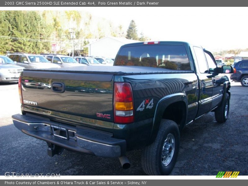 Polo Green Metallic / Dark Pewter 2003 GMC Sierra 2500HD SLE Extended Cab 4x4