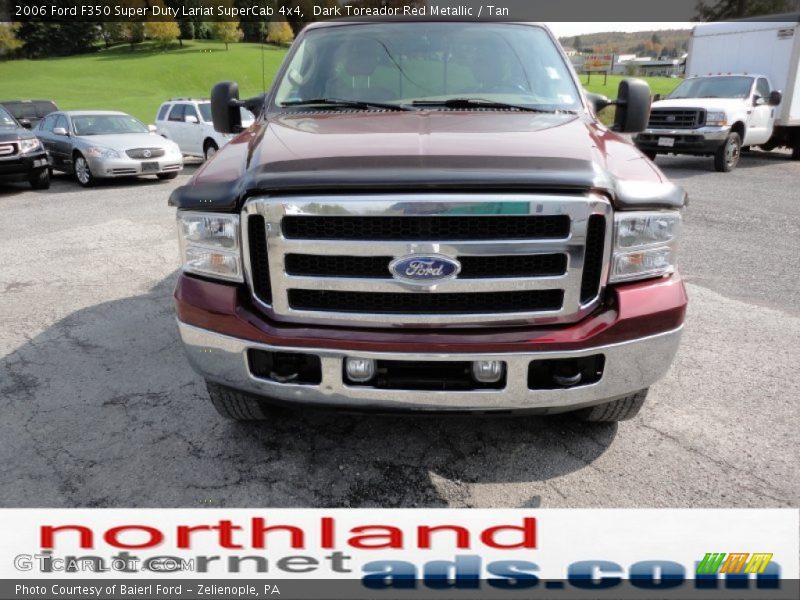 Dark Toreador Red Metallic / Tan 2006 Ford F350 Super Duty Lariat SuperCab 4x4