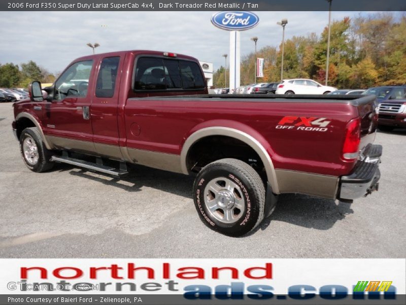 Dark Toreador Red Metallic / Tan 2006 Ford F350 Super Duty Lariat SuperCab 4x4