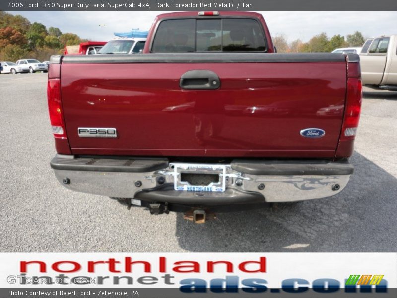Dark Toreador Red Metallic / Tan 2006 Ford F350 Super Duty Lariat SuperCab 4x4