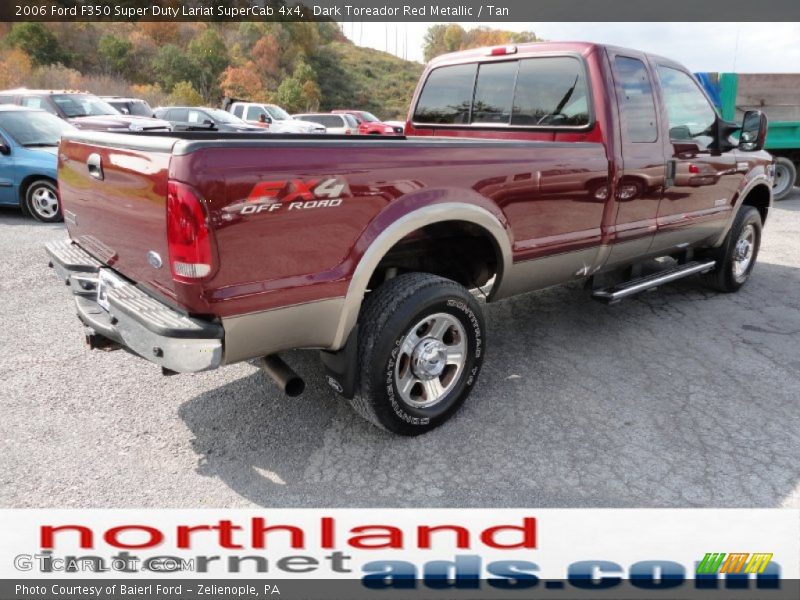 Dark Toreador Red Metallic / Tan 2006 Ford F350 Super Duty Lariat SuperCab 4x4