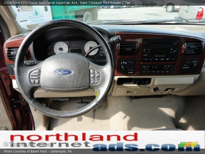 Dark Toreador Red Metallic / Tan 2006 Ford F350 Super Duty Lariat SuperCab 4x4