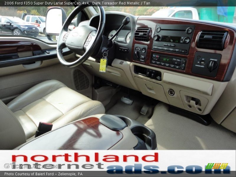 Dark Toreador Red Metallic / Tan 2006 Ford F350 Super Duty Lariat SuperCab 4x4