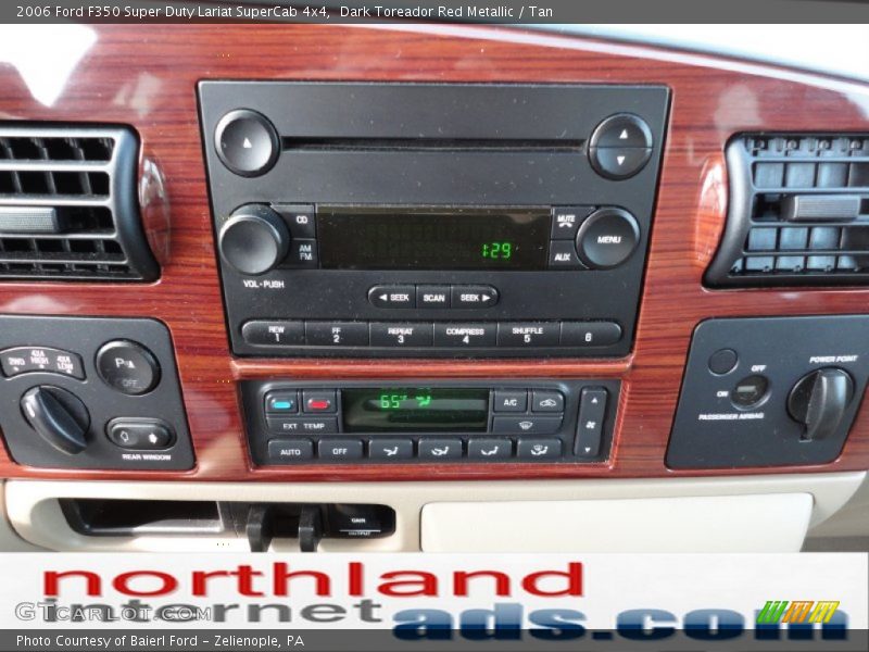 Dark Toreador Red Metallic / Tan 2006 Ford F350 Super Duty Lariat SuperCab 4x4