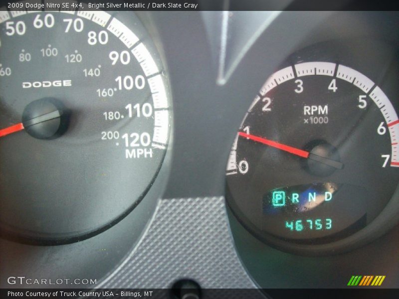 Bright Silver Metallic / Dark Slate Gray 2009 Dodge Nitro SE 4x4