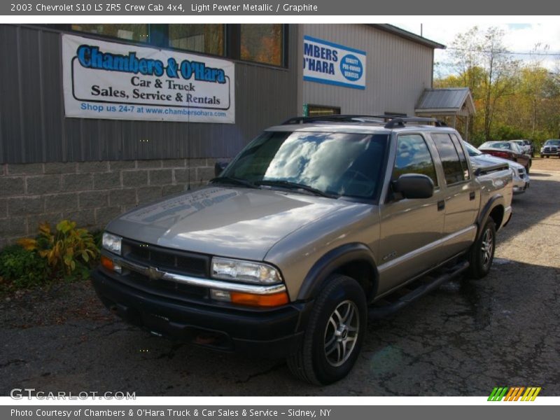 Light Pewter Metallic / Graphite 2003 Chevrolet S10 LS ZR5 Crew Cab 4x4
