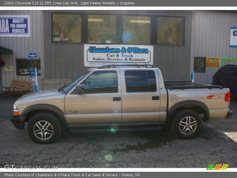 Light Pewter Metallic / Graphite 2003 Chevrolet S10 LS ZR5 Crew Cab 4x4