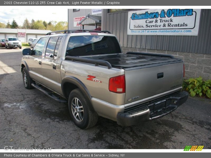 Light Pewter Metallic / Graphite 2003 Chevrolet S10 LS ZR5 Crew Cab 4x4