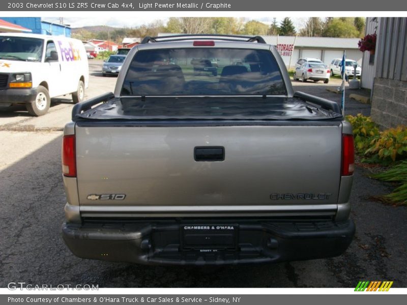 Light Pewter Metallic / Graphite 2003 Chevrolet S10 LS ZR5 Crew Cab 4x4