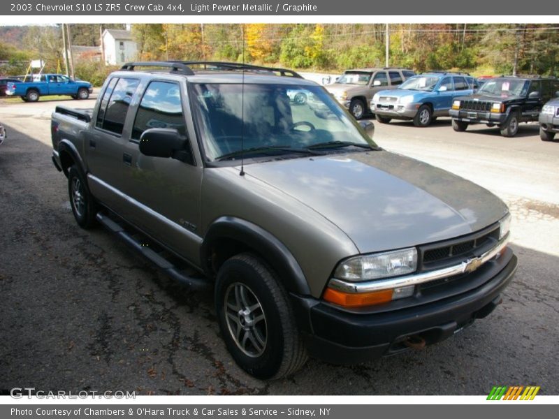 Light Pewter Metallic / Graphite 2003 Chevrolet S10 LS ZR5 Crew Cab 4x4