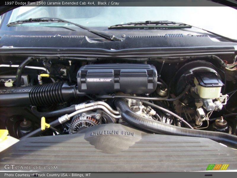 Black / Gray 1997 Dodge Ram 2500 Laramie Extended Cab 4x4