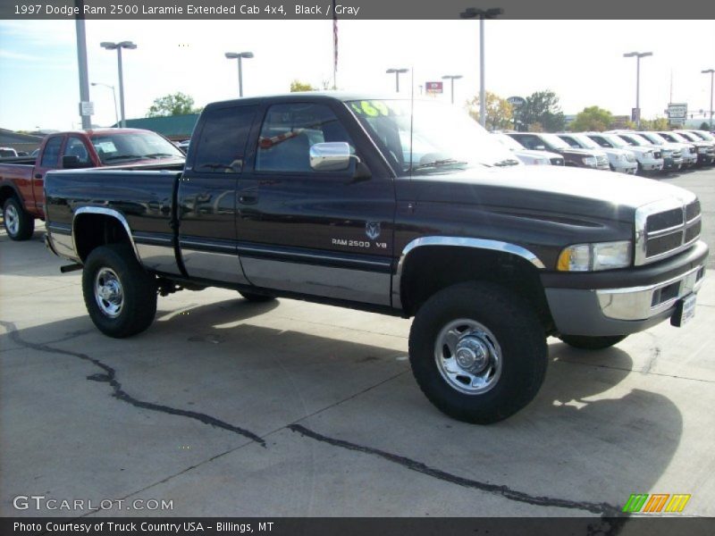 Black / Gray 1997 Dodge Ram 2500 Laramie Extended Cab 4x4