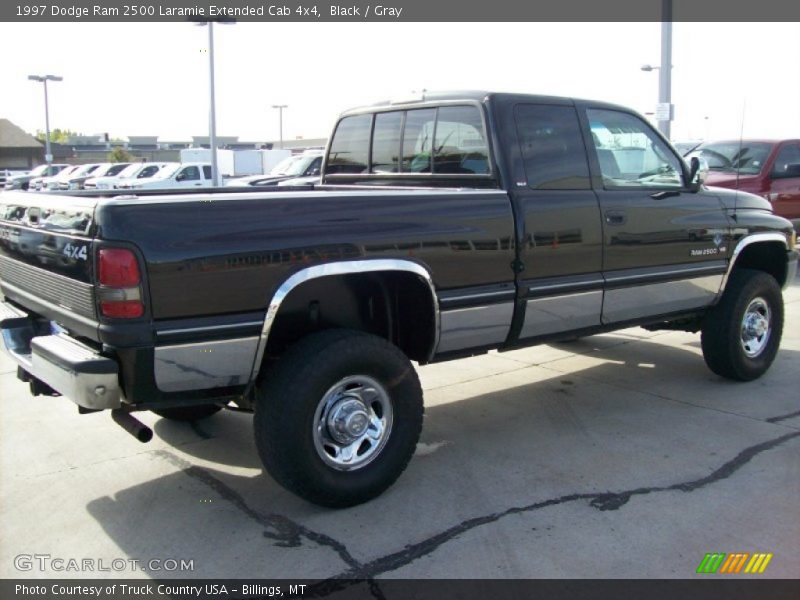Black / Gray 1997 Dodge Ram 2500 Laramie Extended Cab 4x4