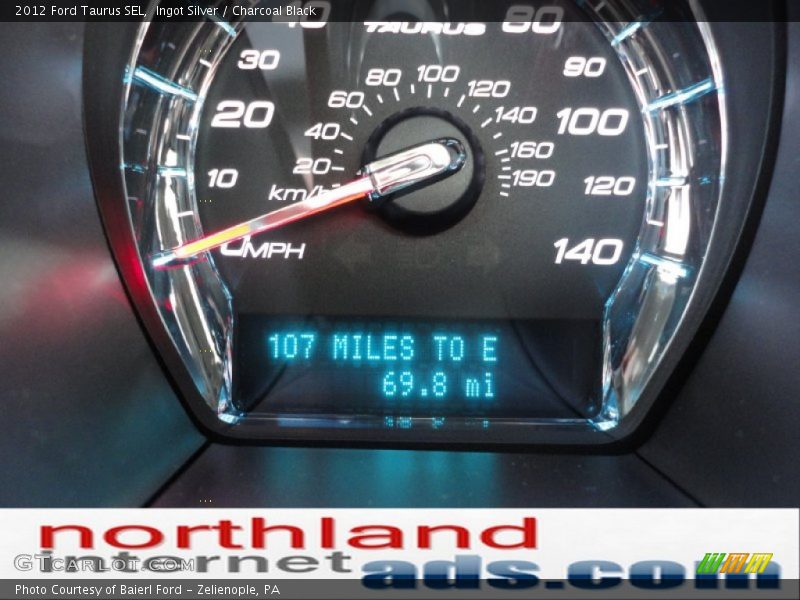 Ingot Silver / Charcoal Black 2012 Ford Taurus SEL