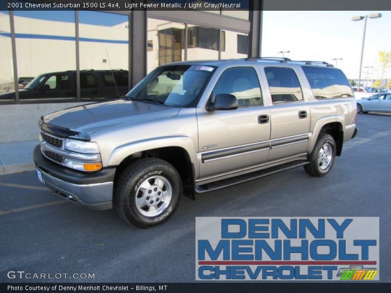 Light Pewter Metallic / Light Gray/Neutral 2001 Chevrolet Suburban 1500 LS 4x4