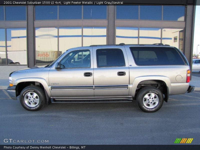 Light Pewter Metallic / Light Gray/Neutral 2001 Chevrolet Suburban 1500 LS 4x4