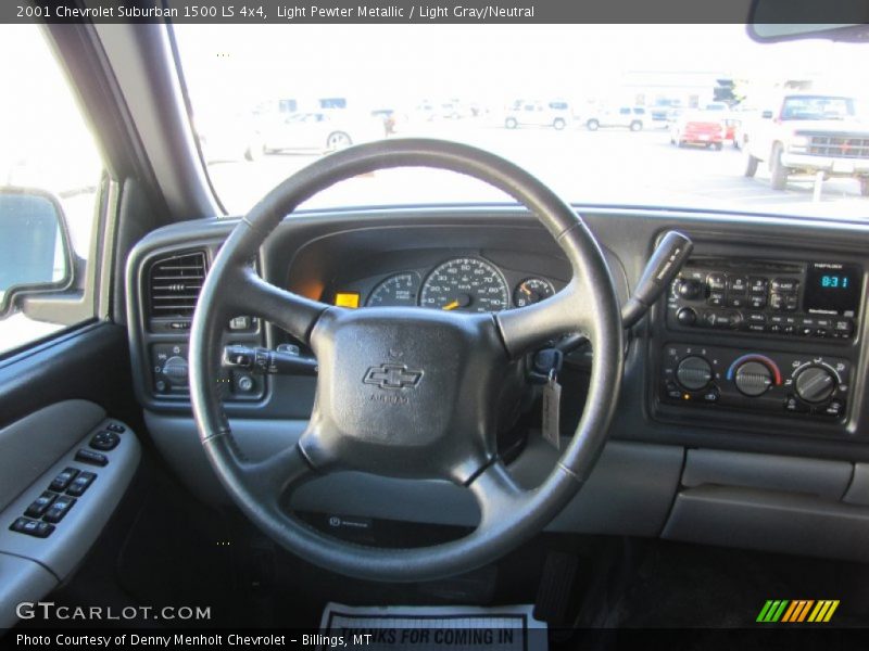 Light Pewter Metallic / Light Gray/Neutral 2001 Chevrolet Suburban 1500 LS 4x4