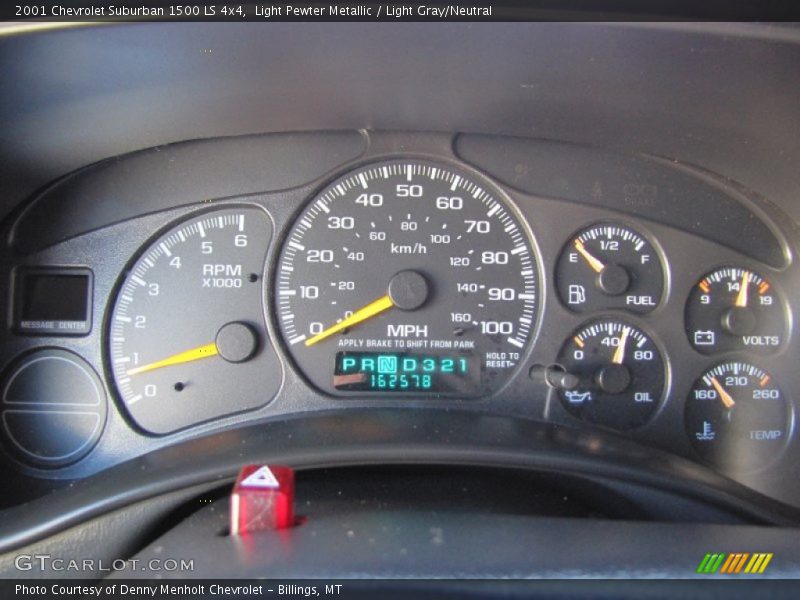 Light Pewter Metallic / Light Gray/Neutral 2001 Chevrolet Suburban 1500 LS 4x4