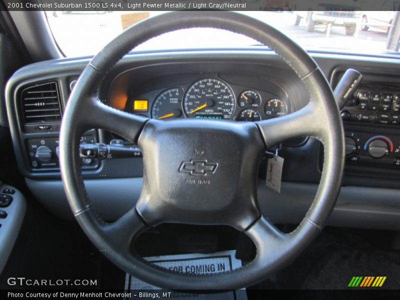 Light Pewter Metallic / Light Gray/Neutral 2001 Chevrolet Suburban 1500 LS 4x4