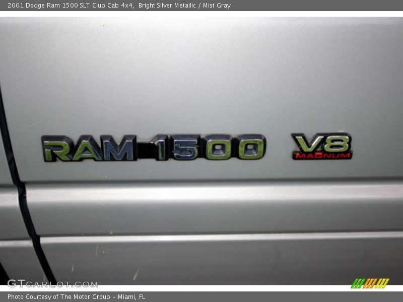 Bright Silver Metallic / Mist Gray 2001 Dodge Ram 1500 SLT Club Cab 4x4