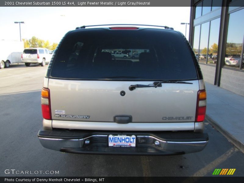 Light Pewter Metallic / Light Gray/Neutral 2001 Chevrolet Suburban 1500 LS 4x4