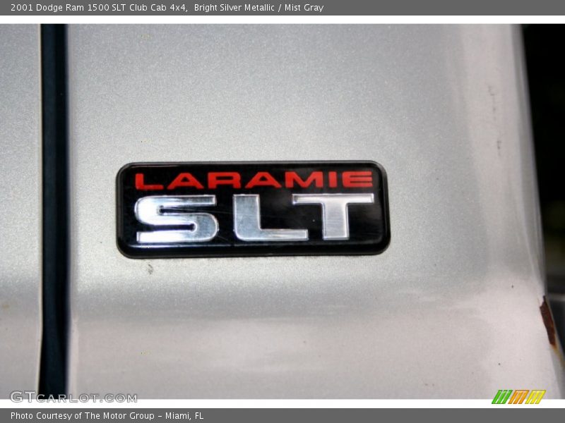 Bright Silver Metallic / Mist Gray 2001 Dodge Ram 1500 SLT Club Cab 4x4