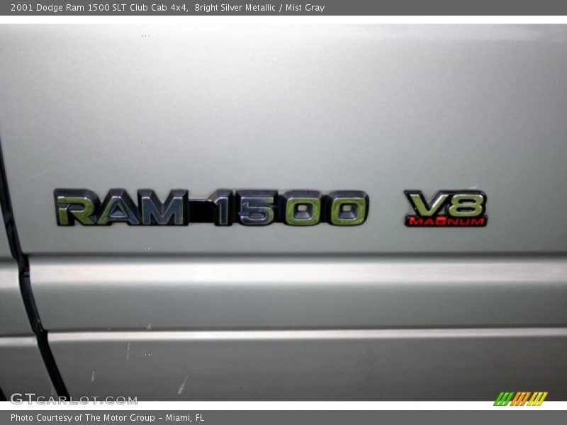 Bright Silver Metallic / Mist Gray 2001 Dodge Ram 1500 SLT Club Cab 4x4