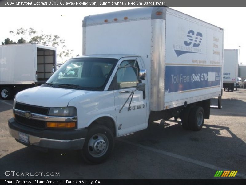 Summit White / Medium Dark Pewter 2004 Chevrolet Express 3500 Cutaway Moving Van