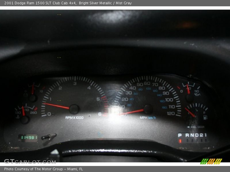 Bright Silver Metallic / Mist Gray 2001 Dodge Ram 1500 SLT Club Cab 4x4