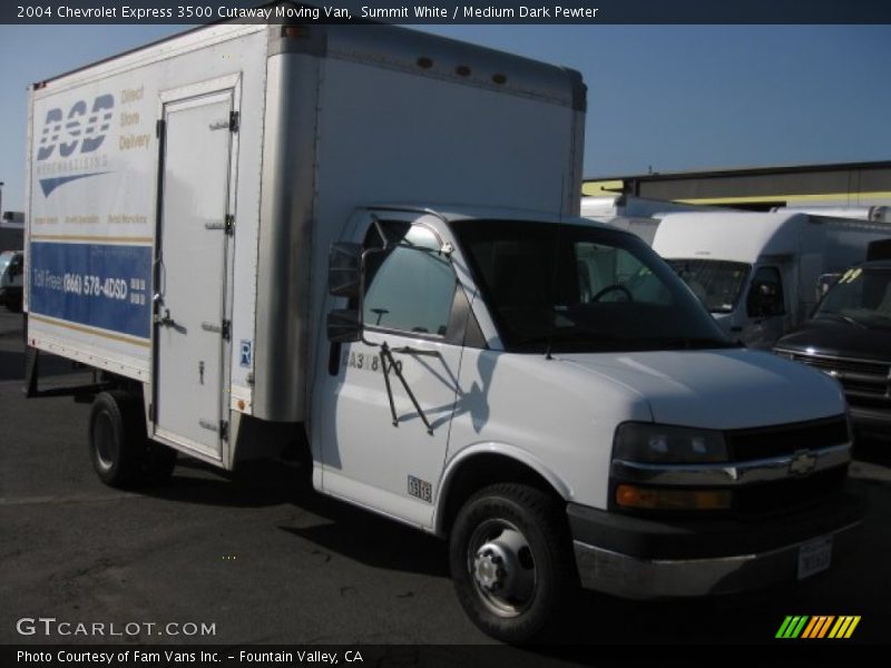 Summit White / Medium Dark Pewter 2004 Chevrolet Express 3500 Cutaway Moving Van
