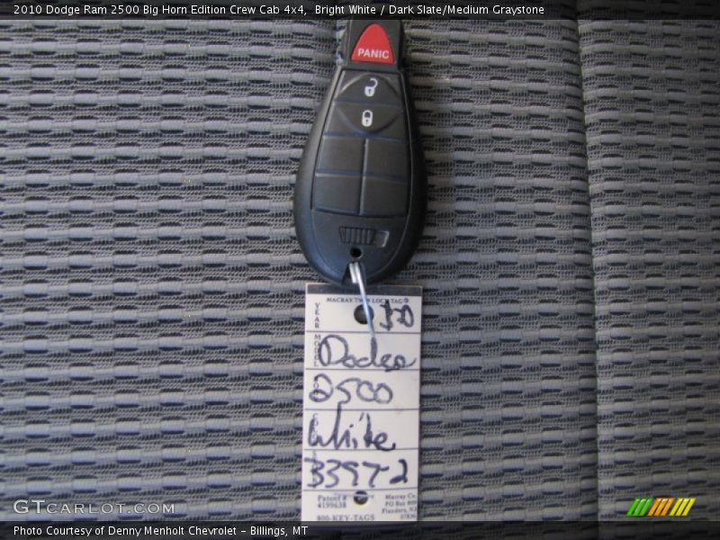Bright White / Dark Slate/Medium Graystone 2010 Dodge Ram 2500 Big Horn Edition Crew Cab 4x4