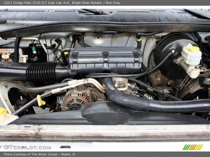 Bright Silver Metallic / Mist Gray 2001 Dodge Ram 1500 SLT Club Cab 4x4