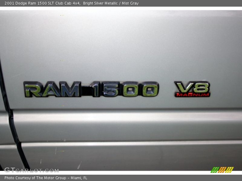Bright Silver Metallic / Mist Gray 2001 Dodge Ram 1500 SLT Club Cab 4x4