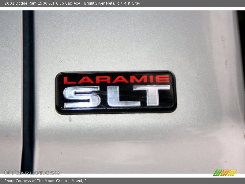 Bright Silver Metallic / Mist Gray 2001 Dodge Ram 1500 SLT Club Cab 4x4