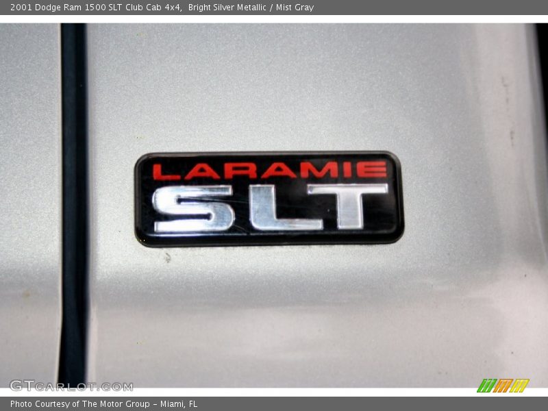 Bright Silver Metallic / Mist Gray 2001 Dodge Ram 1500 SLT Club Cab 4x4