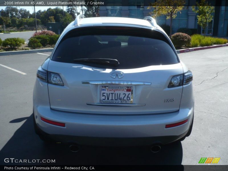 Liquid Platinum Metallic / Graphite 2006 Infiniti FX 45 AWD