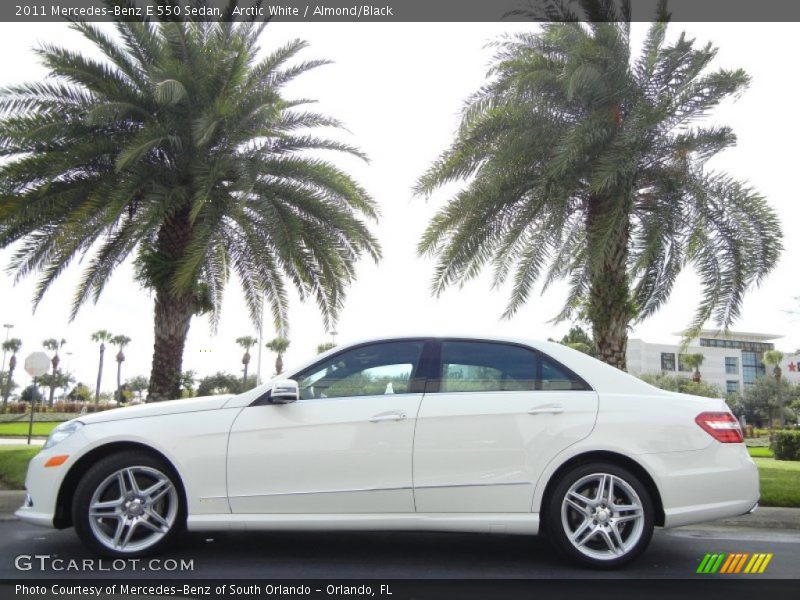 Arctic White / Almond/Black 2011 Mercedes-Benz E 550 Sedan