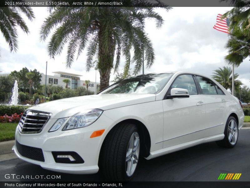 Arctic White / Almond/Black 2011 Mercedes-Benz E 550 Sedan