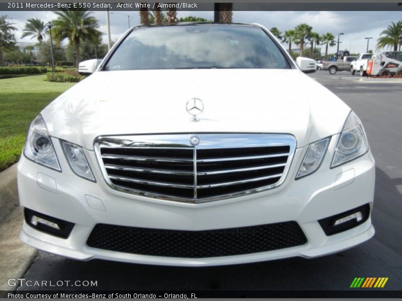 Arctic White / Almond/Black 2011 Mercedes-Benz E 550 Sedan