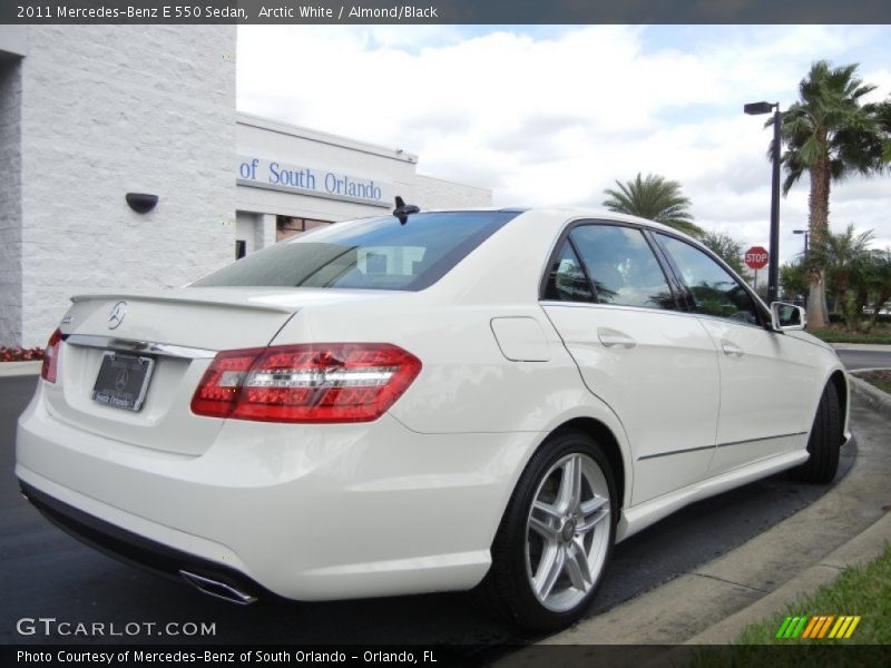 Arctic White / Almond/Black 2011 Mercedes-Benz E 550 Sedan