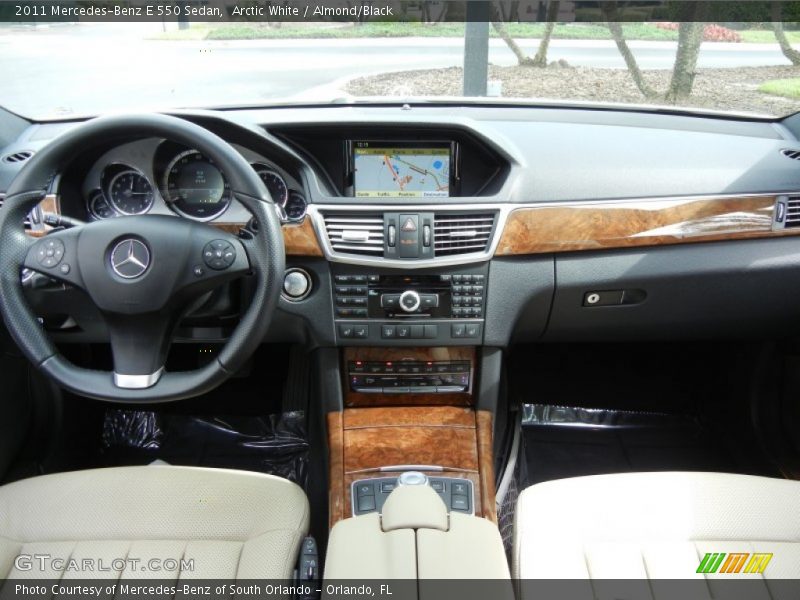 Arctic White / Almond/Black 2011 Mercedes-Benz E 550 Sedan