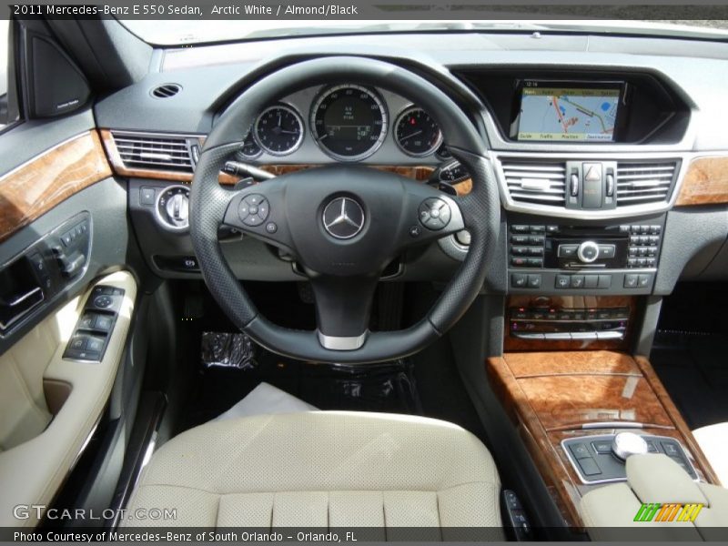 Arctic White / Almond/Black 2011 Mercedes-Benz E 550 Sedan