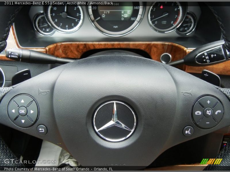 Arctic White / Almond/Black 2011 Mercedes-Benz E 550 Sedan