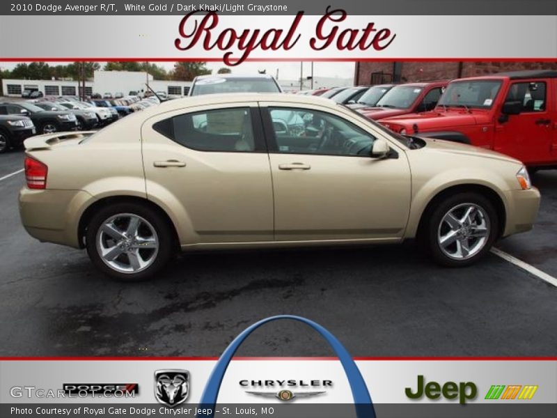 White Gold / Dark Khaki/Light Graystone 2010 Dodge Avenger R/T