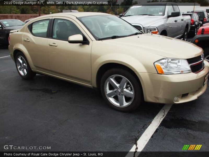 White Gold / Dark Khaki/Light Graystone 2010 Dodge Avenger R/T